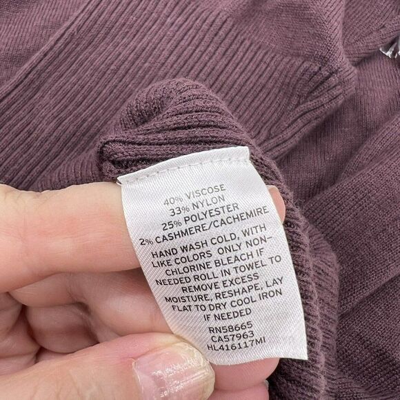 Chelsea 28 Cashmere Blend Long Sleeve Cardigan Size XS/S NWOT Wine Color - Picture 4 of 4